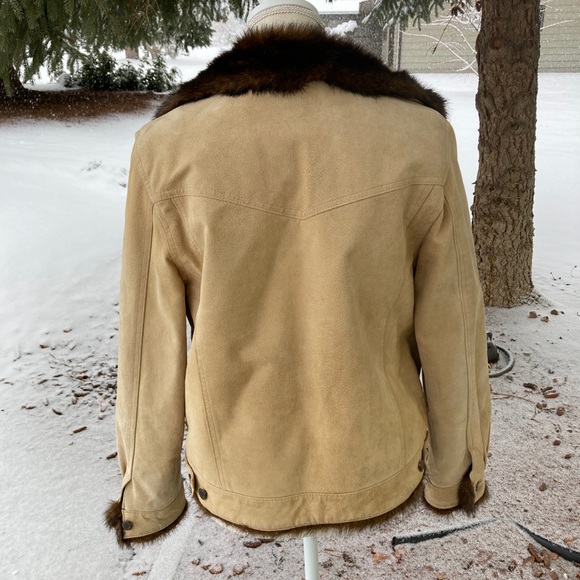 Wilson’s Maxima suede faux fur jacket medium - Picture 4 of 8